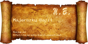 Majerszky Bazil névjegykártya